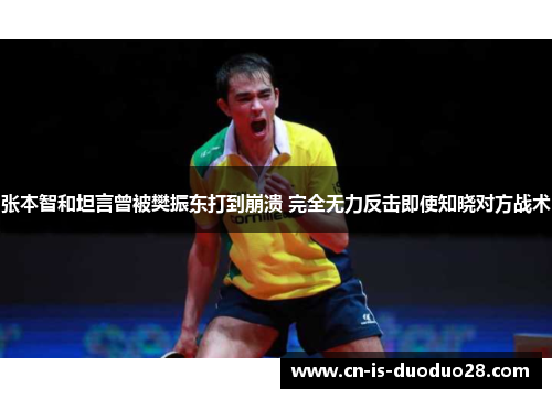 张本智和坦言曾被樊振东打到崩溃 完全无力反击即使知晓对方战术